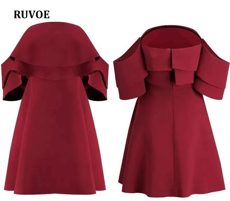 

New Summer Women Celebrity Evening Party Dress Vestidos Sexy Sleeveless Ruffles Wine Red Club Dresses Vocation Mini Dress OSY-2