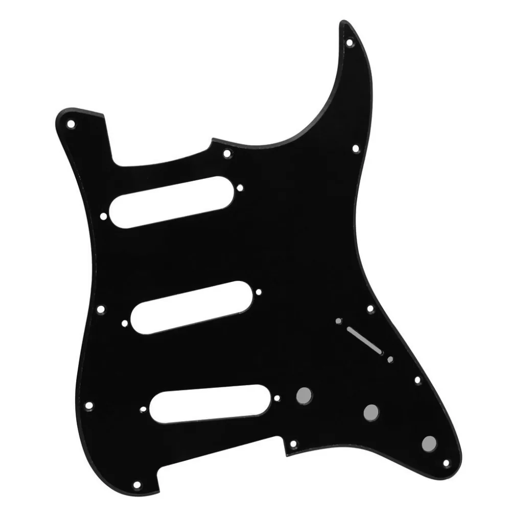 Новый черный 1Ply SSS 11 отверстий для электрогитары Pickguard ST Scratch Plate с монтажными
