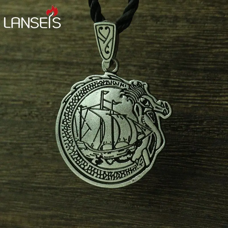 Lanseis 1 шт. ожерелье с кораблем подвеска Norse длинная лодка датское ювелирное