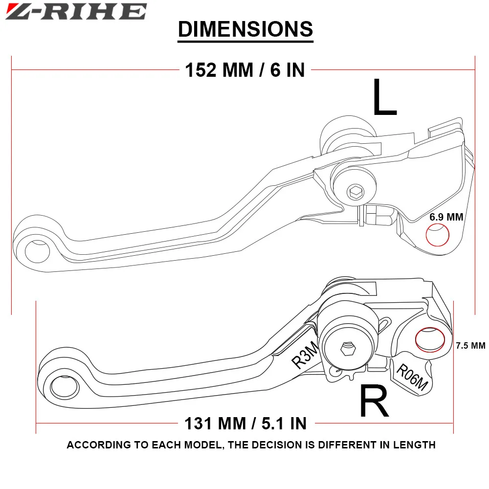 Рычаги тормозной муфты для мотоциклов с ЧПУ EXCF EXCR XC XCF XCW XCFW SX SXF SUZUKI XR650L 650 XT DR-Z400S -