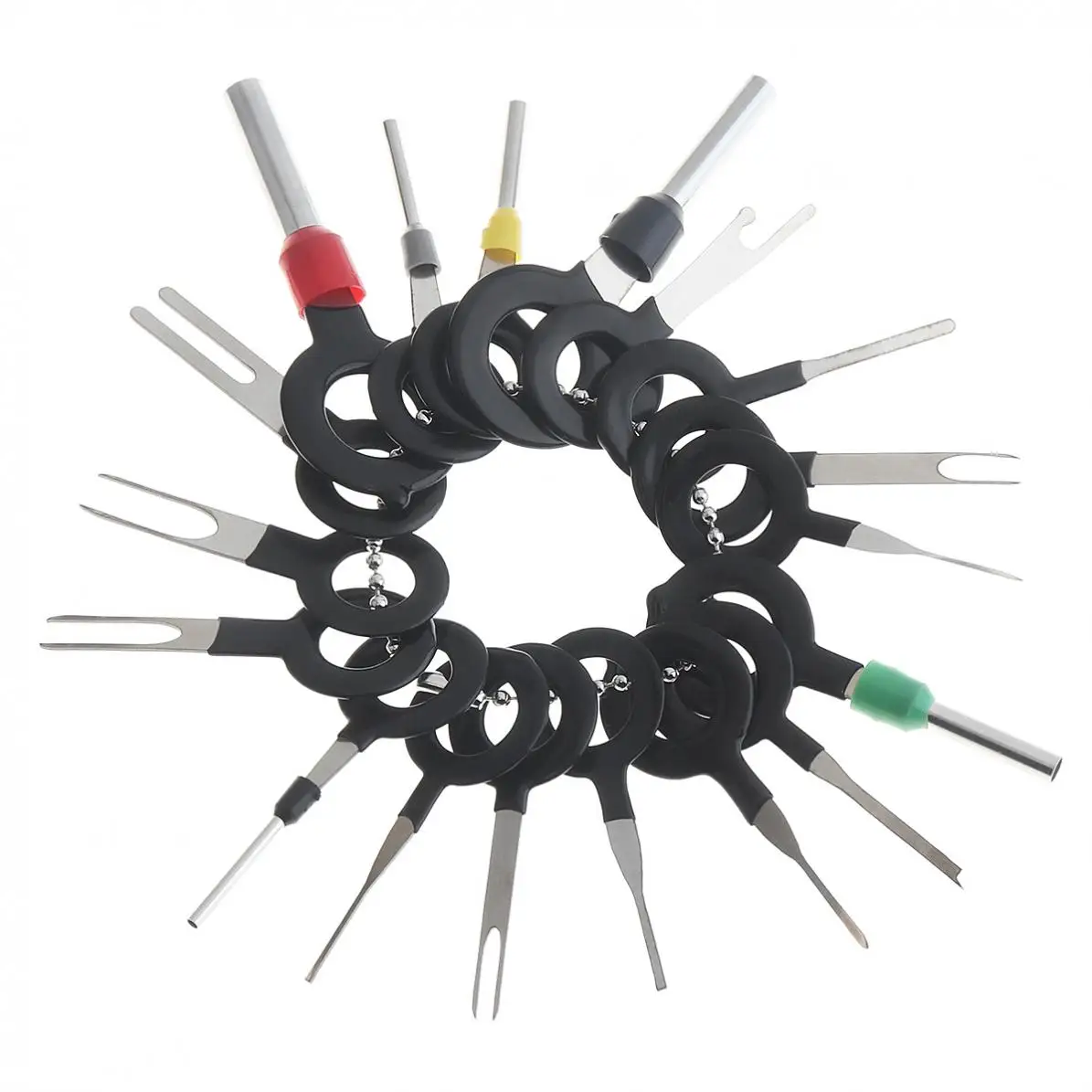 18 шт. Прочная нержавеющая сталь + ПВХ автомобильный жгут проводов обжимной разъем