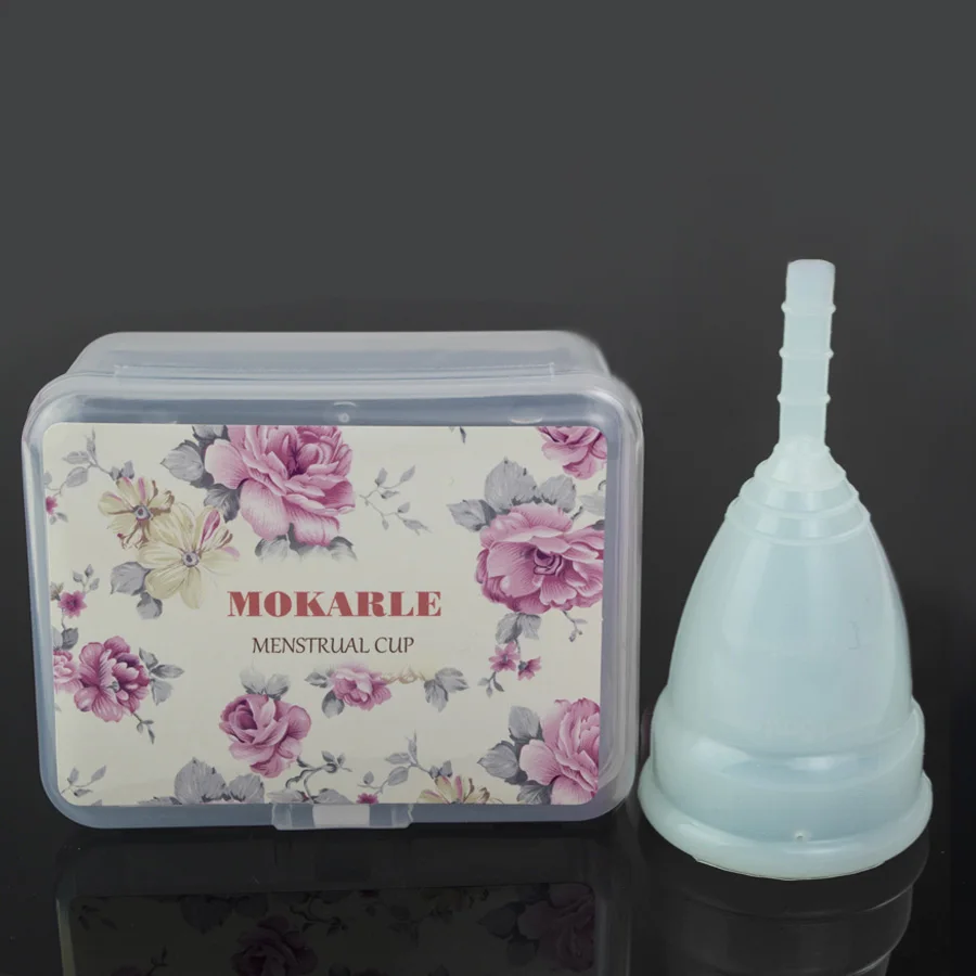 White With Box Многоразовые менструальная чаша медицинский Класс силиконовые леди менструальная чаша альтернативные тампоны гигиенические прокладки гигиенические тампоны для Vagin продукты - Цвет: White With Box