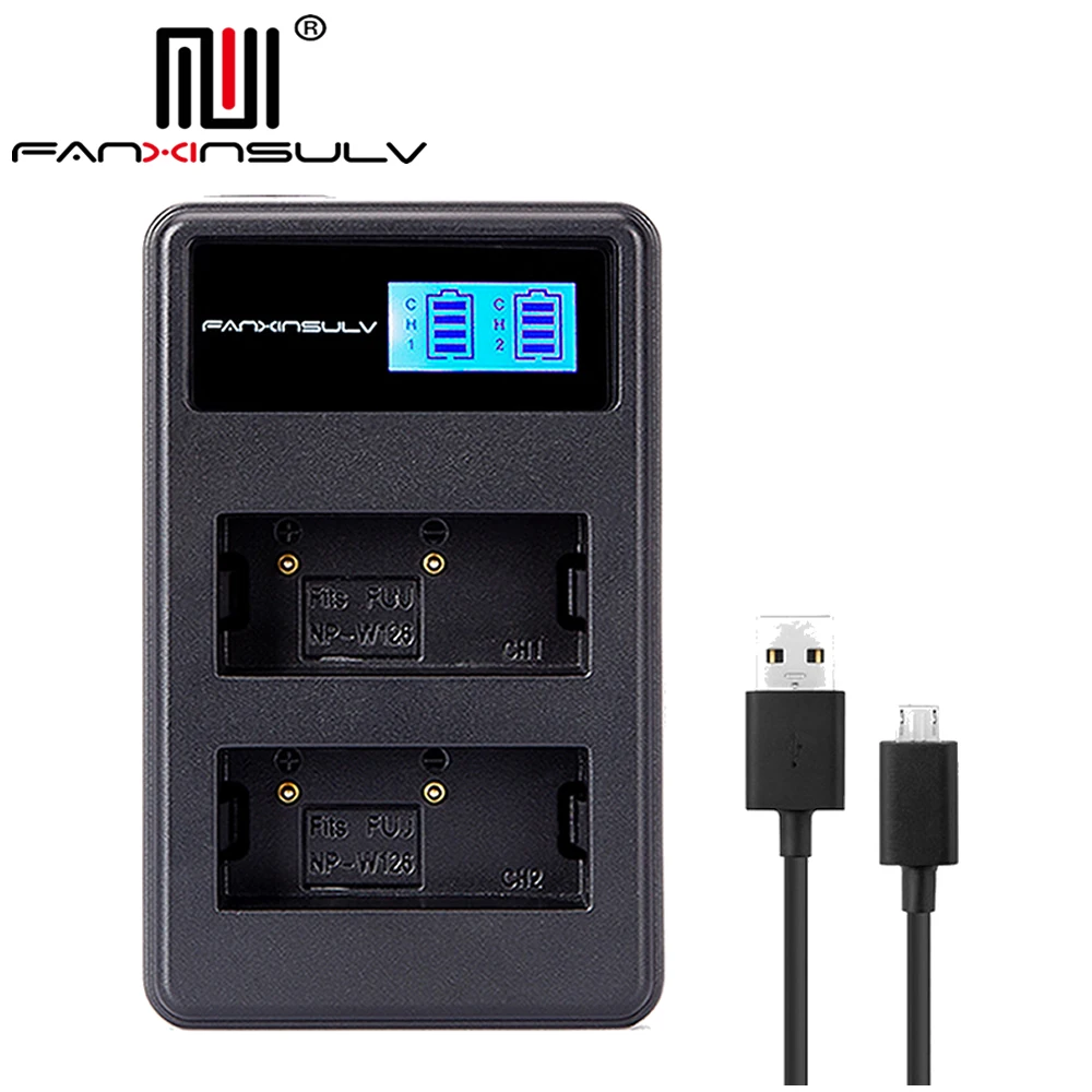 Зарядное устройство USB для Fujifil Fuji зарядное с ЖК экраном и аккумулятора NP W126