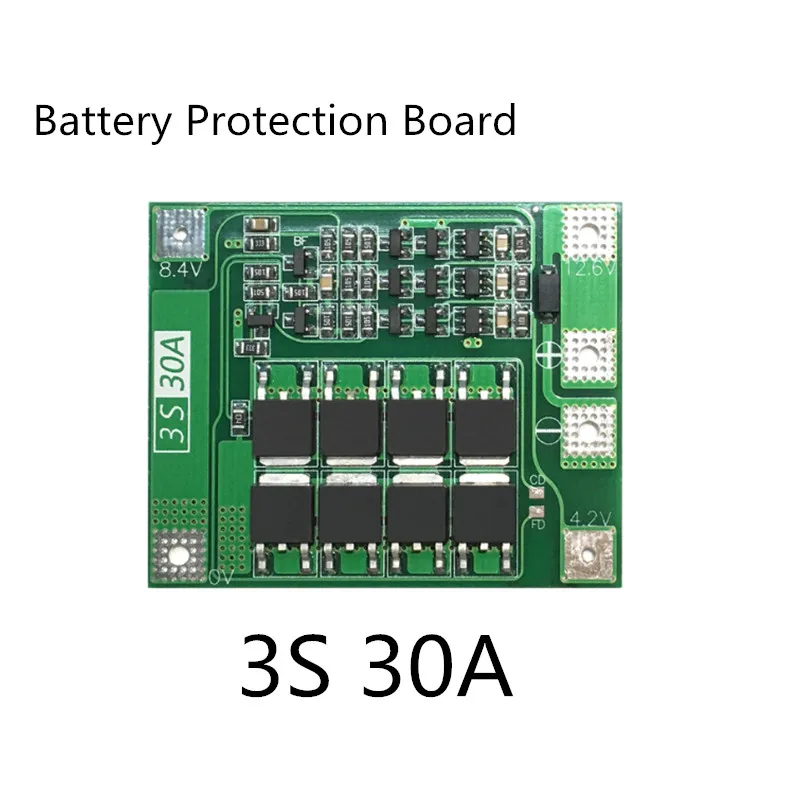 3S 30A BMS плата баланса тока 11 1 В 12 6 в 18650 литиевая батарея Защитная с equalization привод