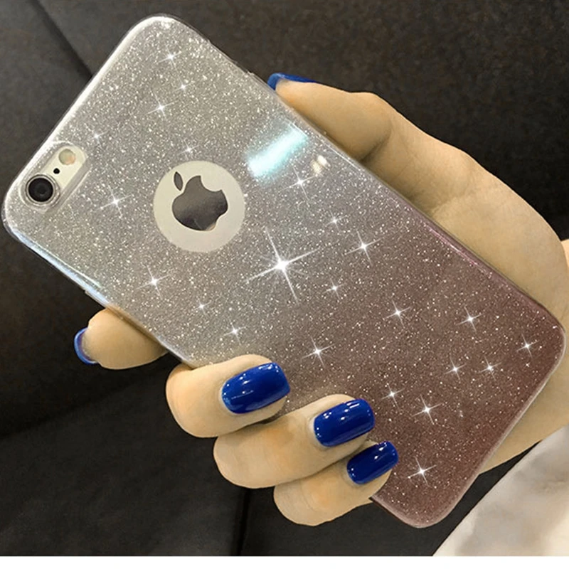 Блестящий градиентный цветной блестящий чехол для iphone XS MAX XR X 10 мягкий