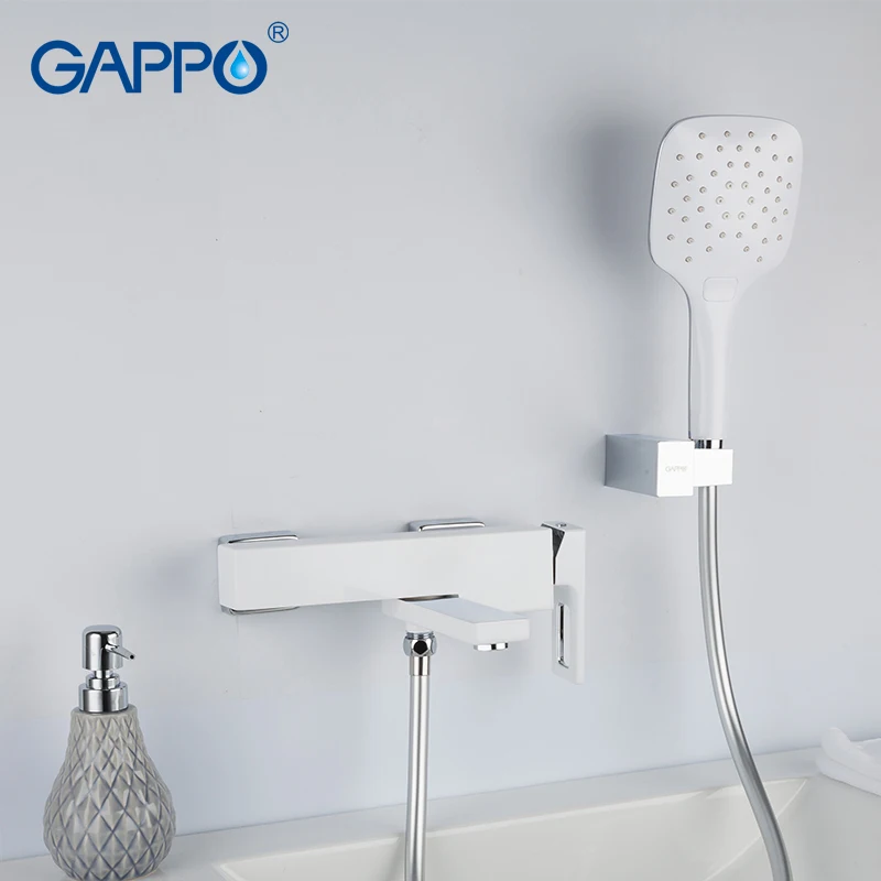 

Смеситель для душа GAPPO s do anheiro, Белый настенный смеситель для душа, латунный Смеситель для ванной комнаты, смеситель для душа с водопадом