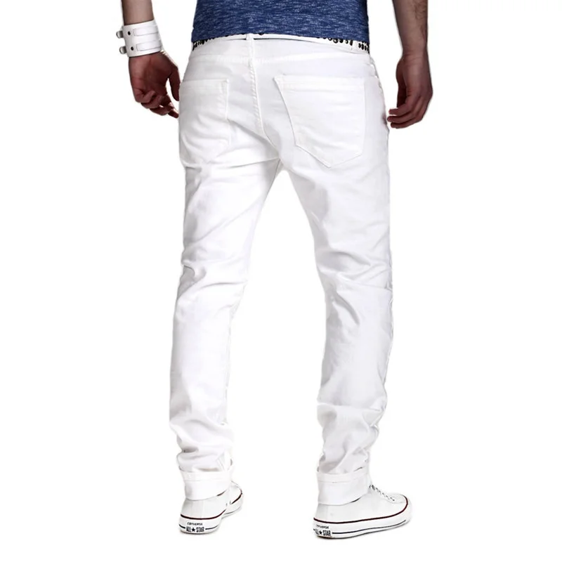 Рваные мужские джинсы в байкерском стиле хип-хоп Тайд модные рваные обтягивающие