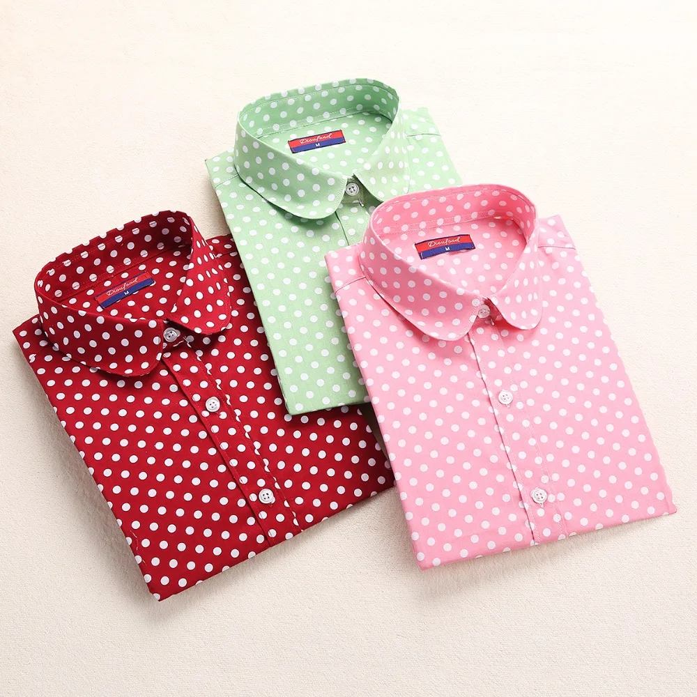 Новинка брендовая красная рубашка в горошек женские рубашки богемные блузки с