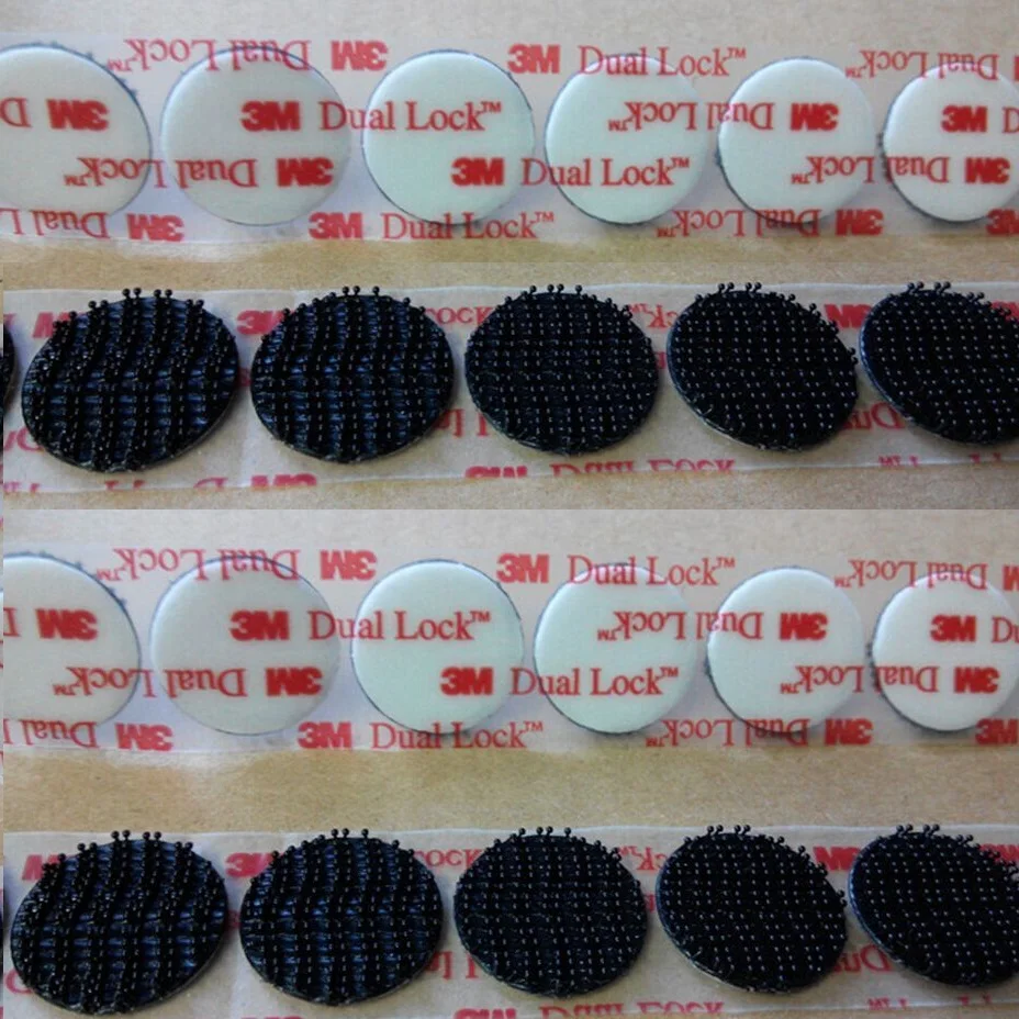 

23mm Circle die cut 3M Dual Lock SJ3550 Black Type 250/ Self Adhesive Reclosable Fastener Tape 30pcs/lot