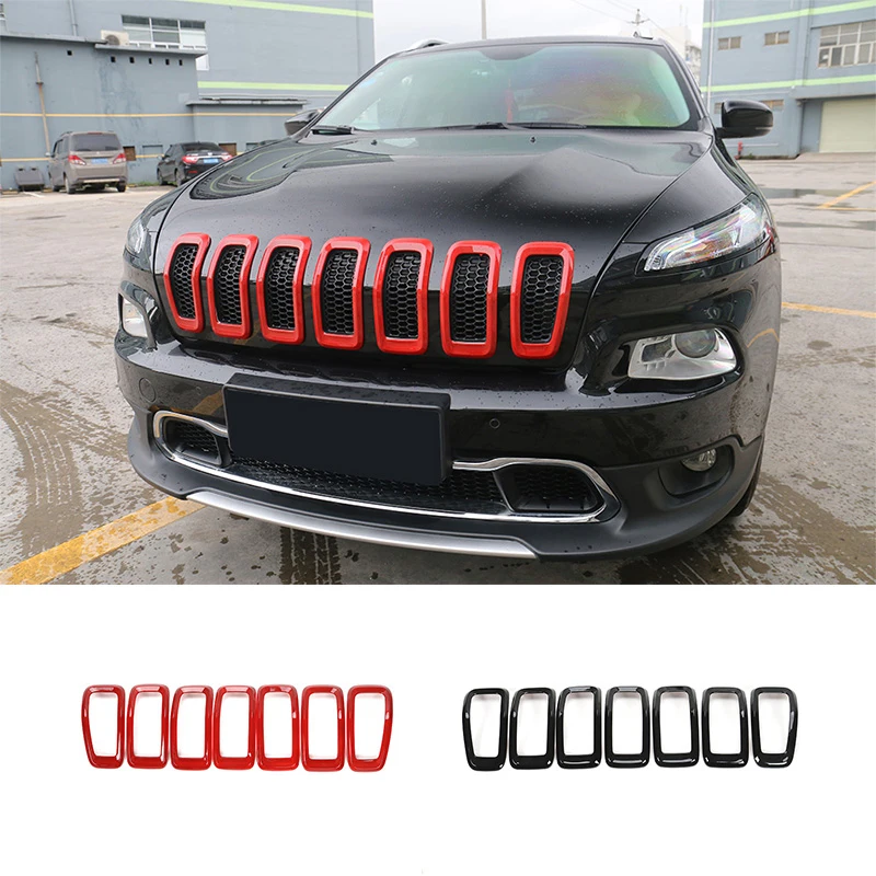 SHINEKA автомобильный Стайлинг ABS передняя вставка сетка решетка Круг рамка для Jeep
