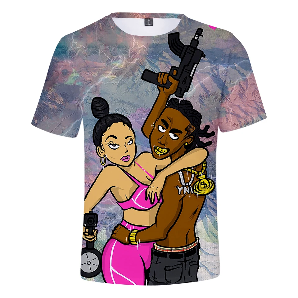 Мода YNW Melly 3D Футболка Мужская/женская летняя новая Harajuku Толстовка XXS-4XL | Мужская