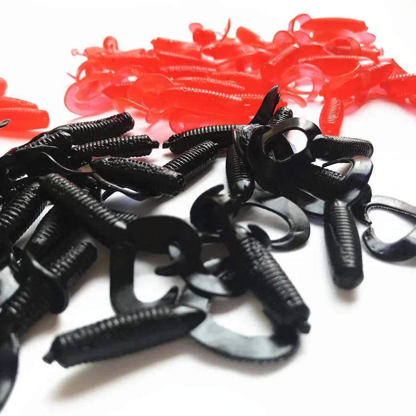 100 шт. 4 см 0 8g супер мягкие искусственный личинка червяк rebel пульсация двойной