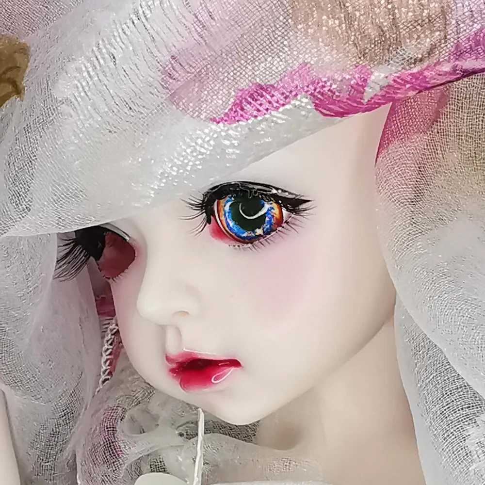 Новинка 1 пара DIY акриловые BJD глаза огненные красные синие мутиколоры 12 мм 14 16 18 20