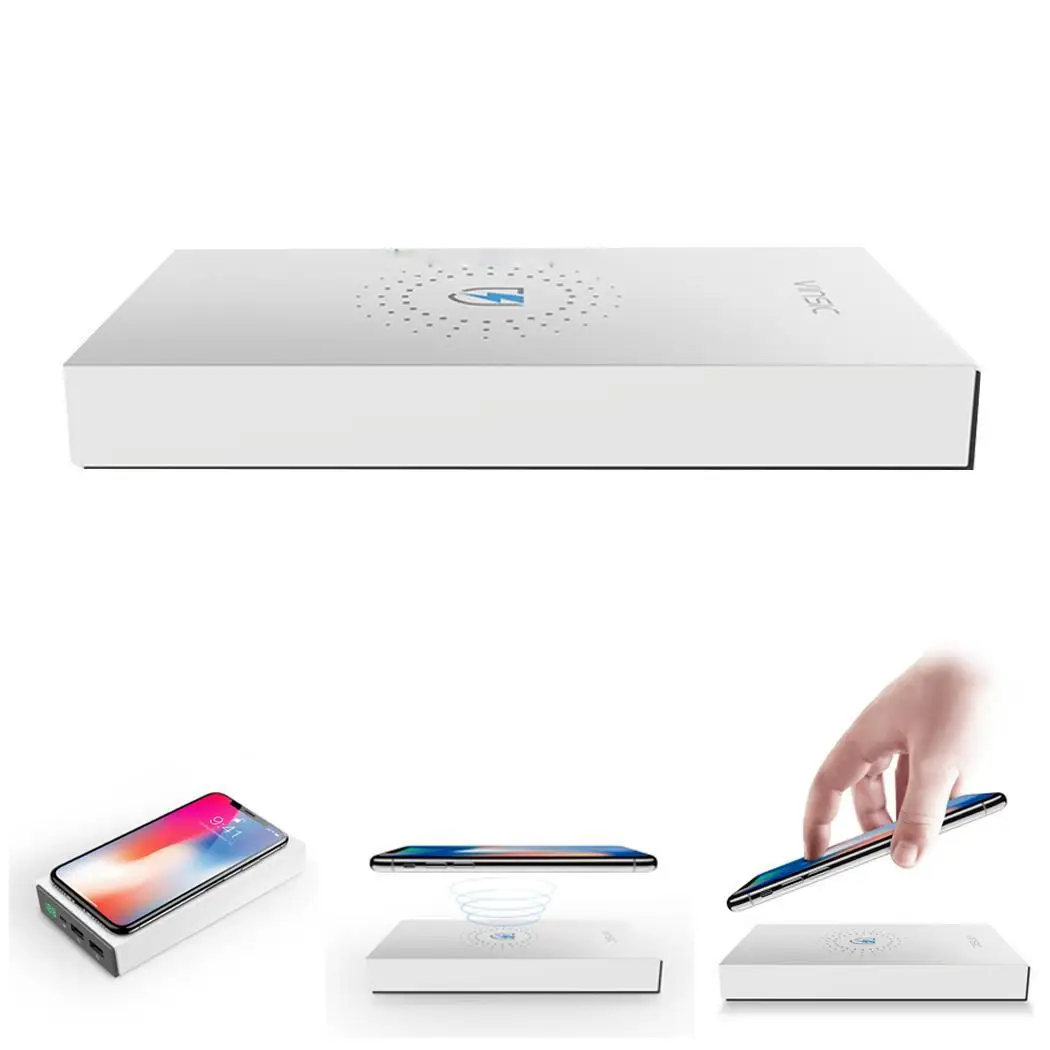 20000mAh Portable Wireless Power Bank Dual USB Mobile Charger Digital Display For iPhone Xiaomi Qi White | Мобильные телефоны и