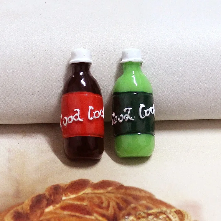 10 шт./лот смола плоская задняя часть каваи имитация спрайта бутылка кока колы 11*30