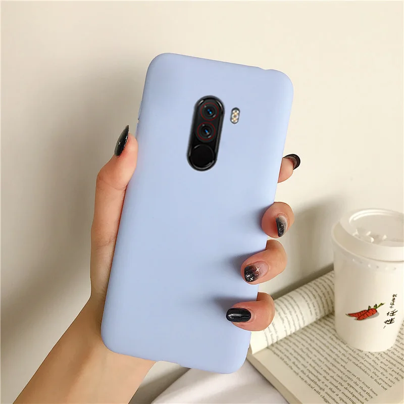 purple Матовый Силиконовый чехол для xiaomi mi pocophone f1, яркие цвета, мягкий ТПУ чехол-накладка, чехлы Fundas Coque для xiaomi poco F1 poko - Цвет: purple