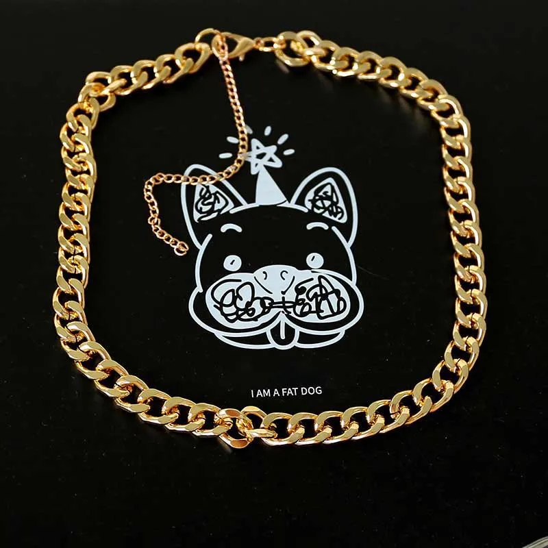 Ошейник для домашних питомцев модная цепь быстросъемное ожерелье собак и кошек