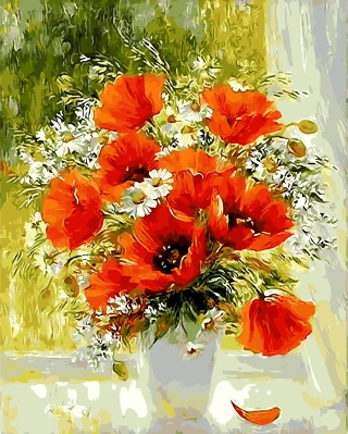 

Framed Flower DIY Painting By Numbers Digital Canvas Oil Home Decor For Living Room Wall Art