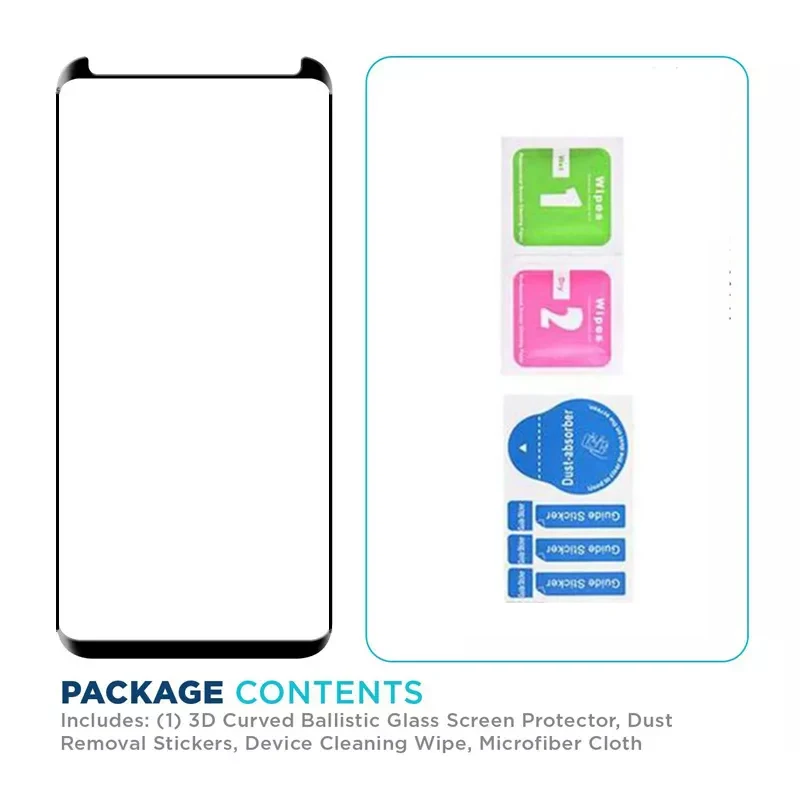 Изогнутое закаленное стекло Egde для защиты экрана 100 шт. защитная пленка Samsung S10 plus