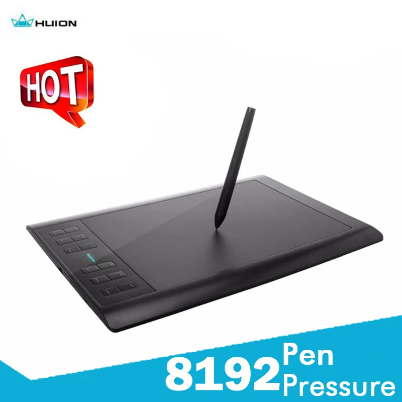Huion 1060 Pro обновленная версия графический планшет 8192 уровней профессиональный 8 Гб USB цифровой графический планшет анимация с 5 подарками