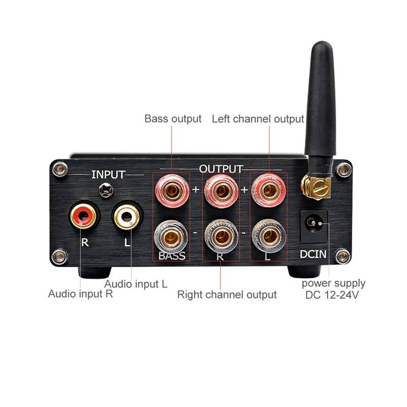 Bluetooth сабвуфер усилитель 100 Вт Hifi стерео Tpa3116 2 1 Регулировка громкости мощности