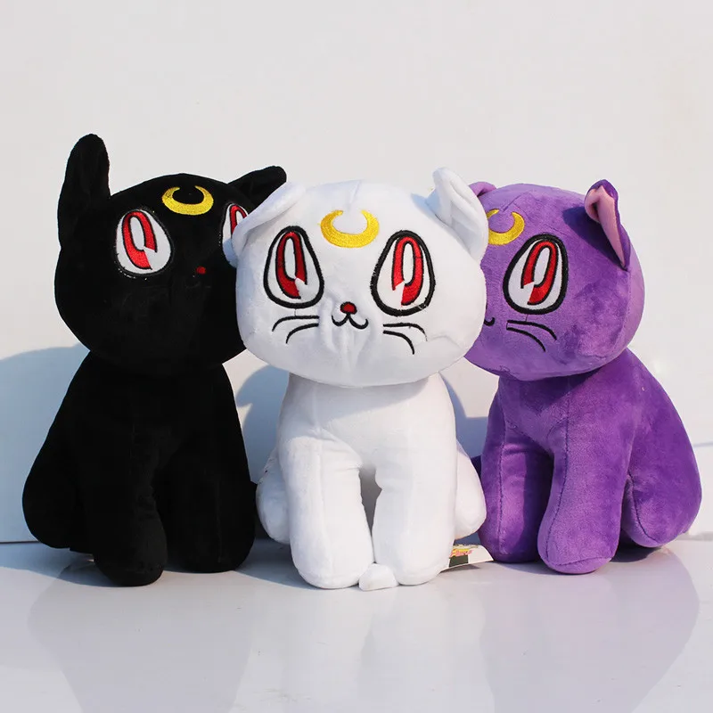 Кошка Luna плюшевая 3 шт./лот 30 см японское аниме мультяшная игрушка животное кукла