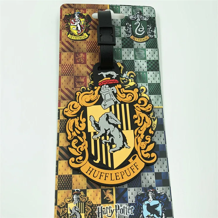 Hufflepuff Harri Potter Platform 9 3/4 Хогвартс Гриффиндор Слизерин Ravenclaw Hufflepuff багаж идентификатор метки адрес держатель багажные ярлыки - Цвет: Hufflepuff