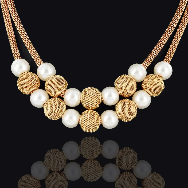 2016 Для женщин большой коренастый Цепочки и ожерелья сплав цепочки мяч кулон