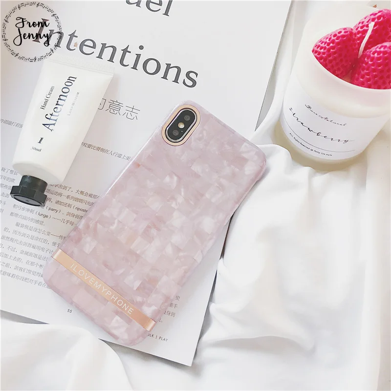 От jenny мрамор Pc чехол для iphone7 7 Plus 8 плюс 6 6splus X задняя крышка Мода Девушка Стиль