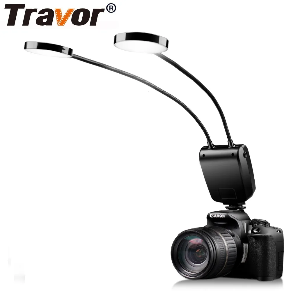 Travor ML 2D Кольцевая вспышка светодиодный Макро Вспышка Speedlite Металлорукав