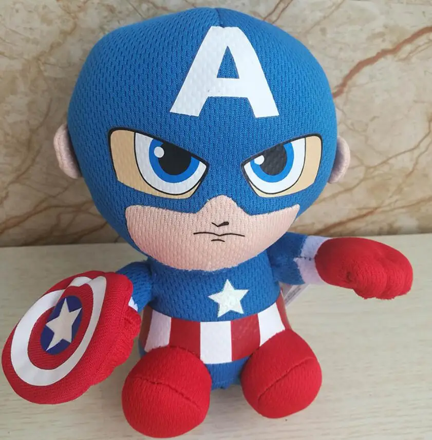 Marvel, Мстители, плюшевые игрушки, кукла, Человек-паук, Человек-паук, вдали от дома, капитан Черная пантера, Железный человек, Супермен, мягкая плюшевая кукла, игрушка - Цвет: 15cm captain