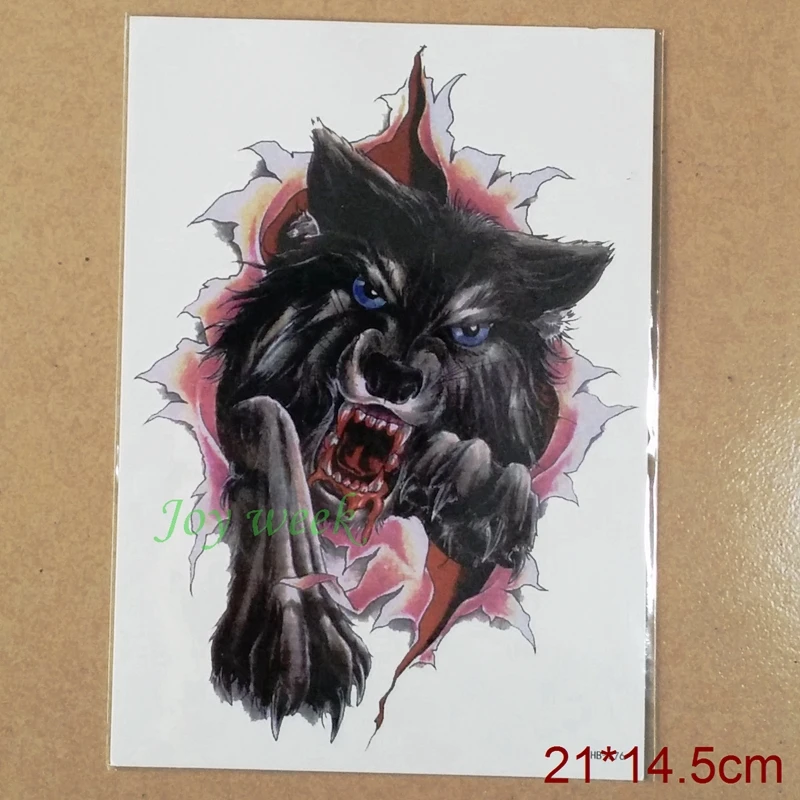 Waterproof Temporary Tattoo Sticker big size wolf tatto stickers flash tatoo fake tattoos for men women | Красота и здоровье