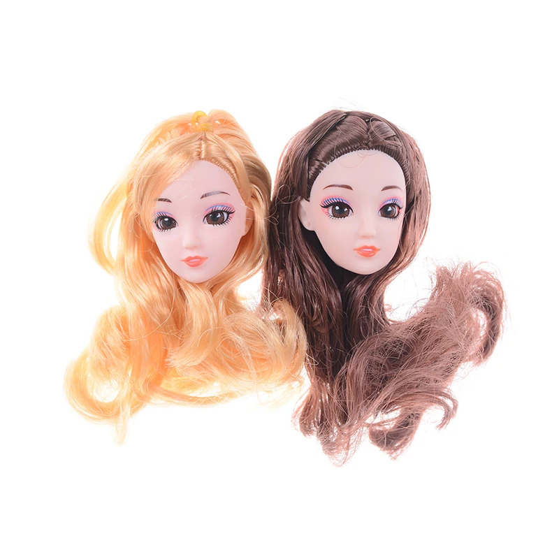 

3D супер размер голова куклы глаза с кудрявыми волосами для 1/6 BJD diy голова акриловые глаза голова для куклы nake суставов тела голова игрушки