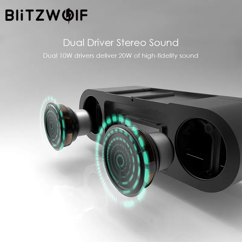 BlitzWolf bluetooth Динамик s Портативный беспроводной стерео динамик V4.0 двойные драйверы