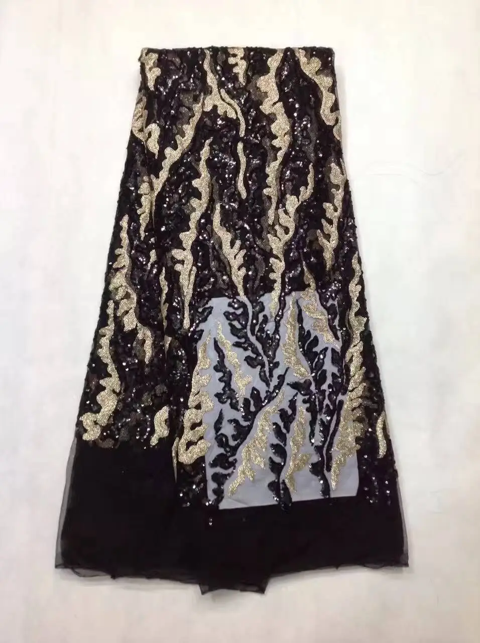 5 лет/шт Красивые золотые и фиолетовые пайетки дизайн африканская сетка кружева