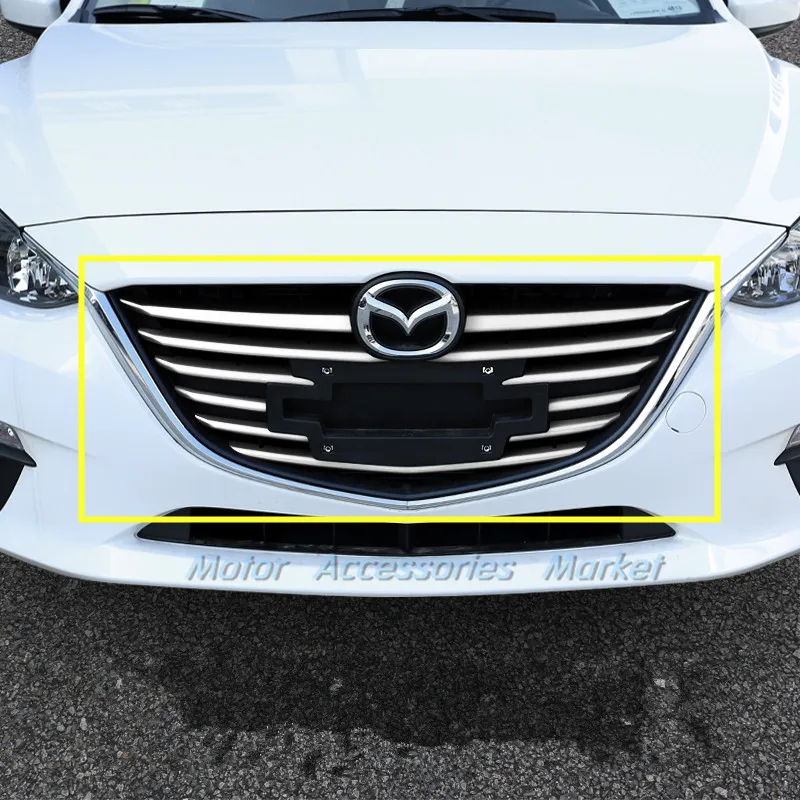 Новая хромированная передняя решетка радиатора для Mazda 3 M3 Axela 2014 2015 2016 седан