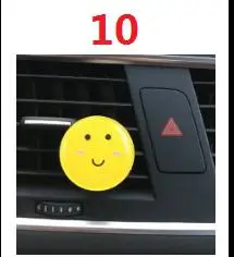 Счастливый знак автомобиля духи Смешные смайлики лица автомобиля Стайлинг духи кондиционер декоративный зажим освежитель воздуха автомобиля - Название цвета: 10