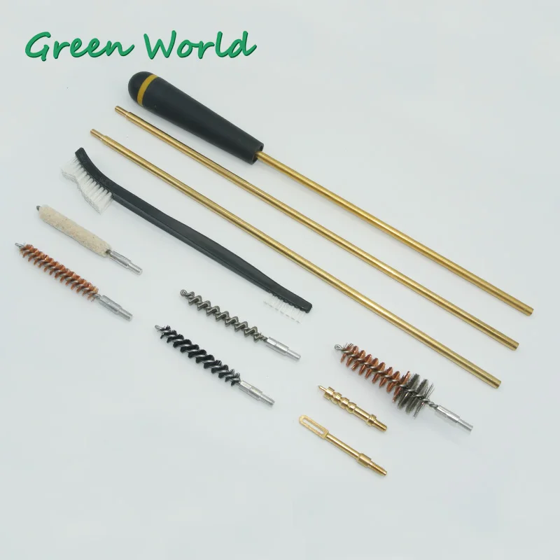 Green World 12 шт./лот. 30cal/7,62 мм набор кистей для чистки ружья, набор для чистки ружья, нить для упаковки трубок 8-32