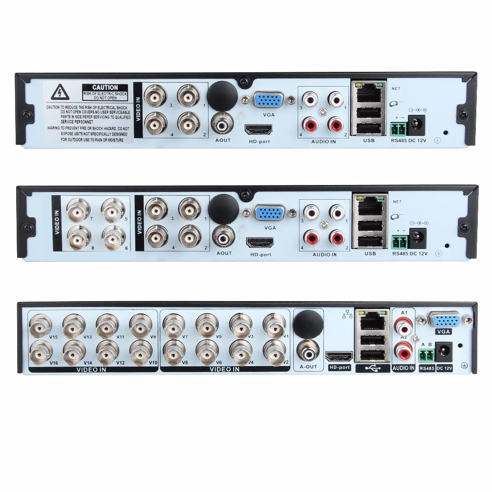 OUERTECH AHD CVI TVI IP CVBS 5 в 1 4CH/8CH/16CH 4 мегапикселя 4M-N DVR 4CH RCA аудио в поддержку 1 SATA HDD видеонаблюдения CCTV DVR
