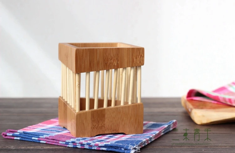 

Bamboo Chopstick Cage Multi-function Kitchen Cutlery Storage Rack Drain Rack For Kitchen Holder Chopsticks Stand Accessory JJ108