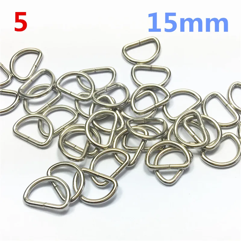 10 шт. Металлические Кольца Dee для несваренных d-образных колец, не сваренные никелированные d-кольца, лямки, ремни, сумки, аксессуары для одежды, пряжка