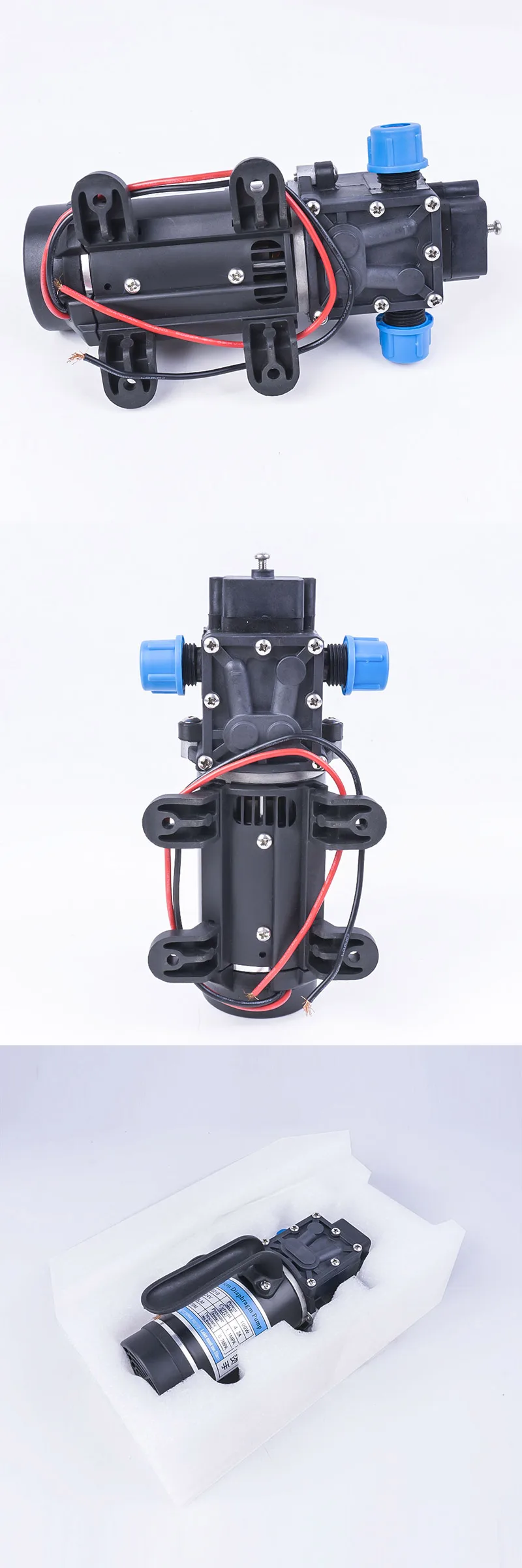 DC 12V 24V 100W 130PSI 10L/мин воды высокой Давление мембранный насос из нержавеющей стали самовсасывающий рефлюксный насос с автоматическим переключателем для Садовый вагон