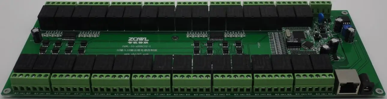 32-полосная 32-канальная сетевая релейная плата управления RS485 Modbus TCP/RTU