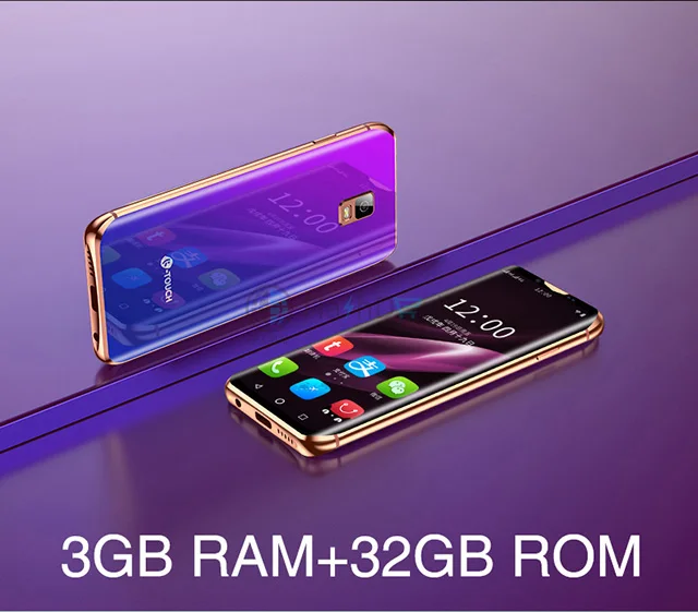 3GB 32GB Blue Мини-смартфон K-Touch i10, четырехъядерный, 3 ГБ, 64 ГБ, 3,46 дюймов, 6D, изогнутое стекло, экран, Android 8,1, Face ID, wifi, маленький смартфон 4G - Цвет: 3GB 32GB Blue