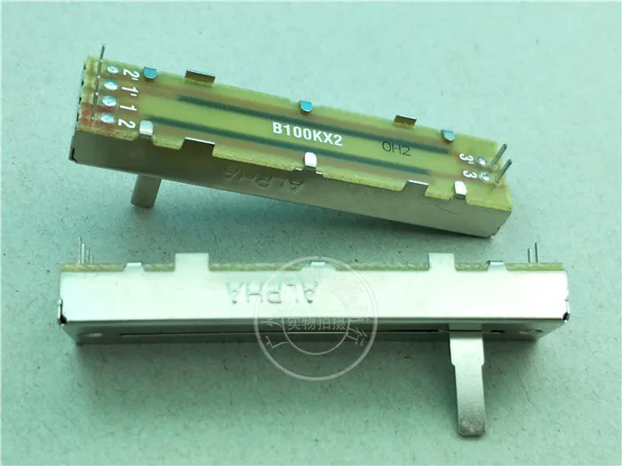 1 шт. ДЛЯ ALPHA RA45D2F-211-15C1-B100K 72 мм скользящий фейдер двойной потенциометр/Внутренняя