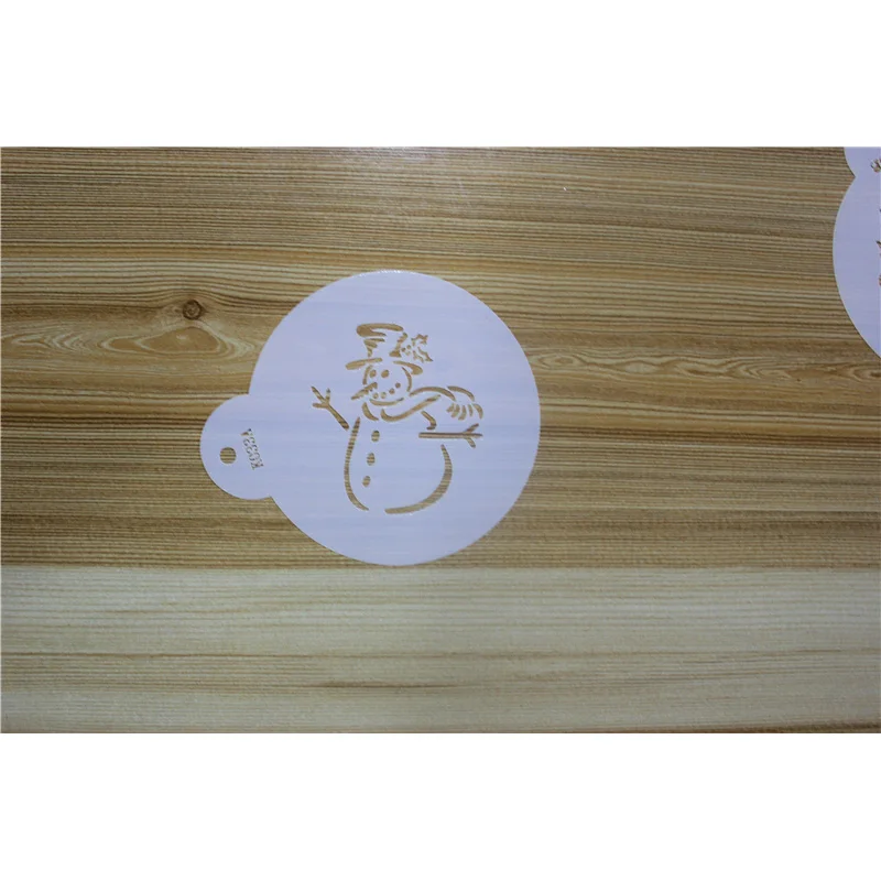 4 шт./компл. Снеговик Рождество дерево торт Кофе шаблон печати трафарет помады DIY