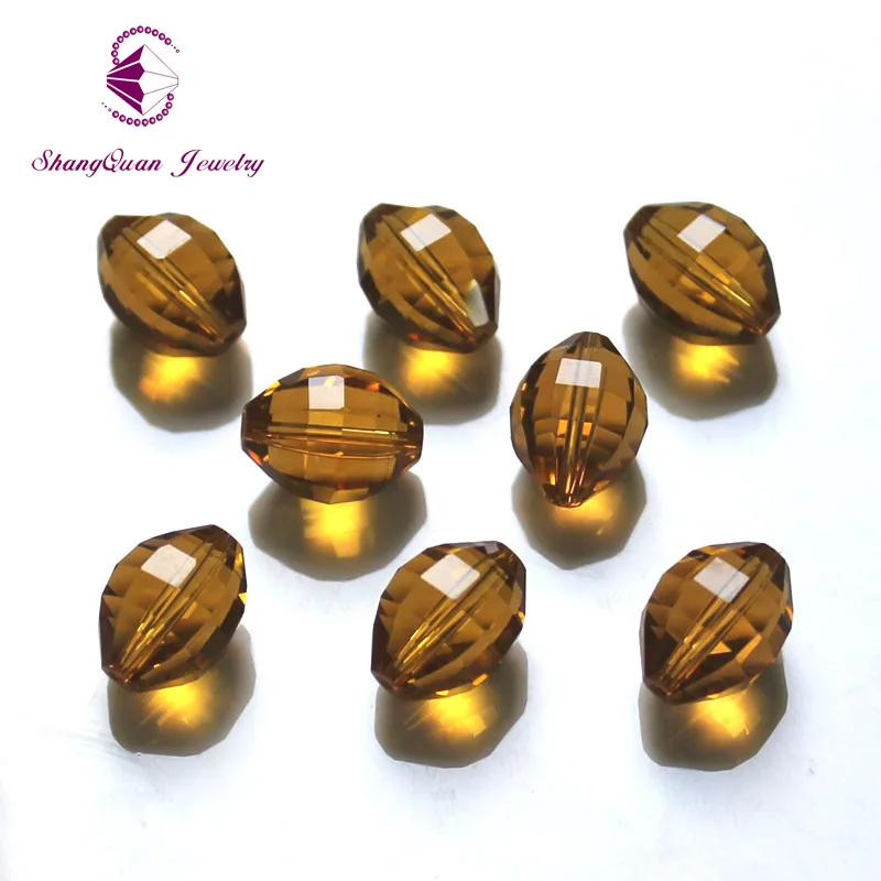 

Shangquan Multi Colors 50pcs 13x10mm Oval Austria Crystal Beads charm Glass Beads Loose Spacer Bead for DIY Jewelry Making