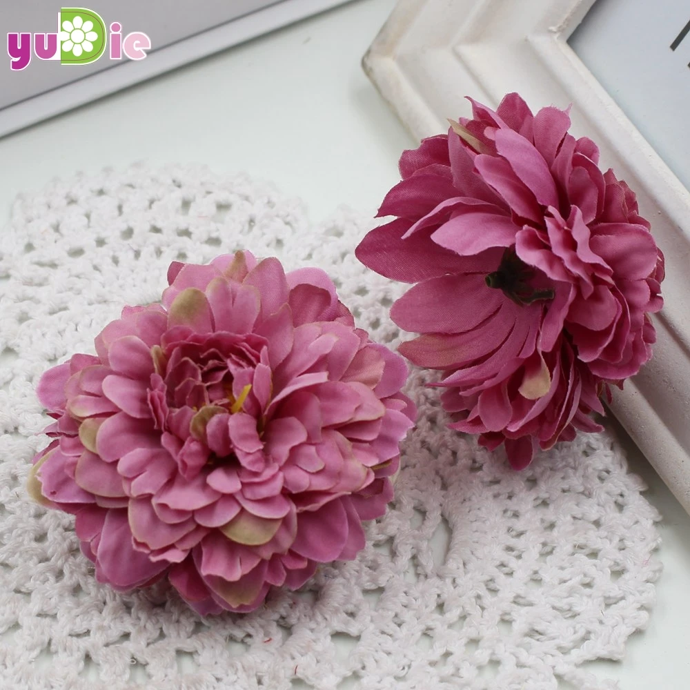 rose Red 5 шт./лот Маргаритка из шелка Цветок Шелковый цветок Моделирование DIY ткань ручной работы Цветы, маленькие ромашки цветок Хризантема и Подсолнух голова - Цвет: rose Red
