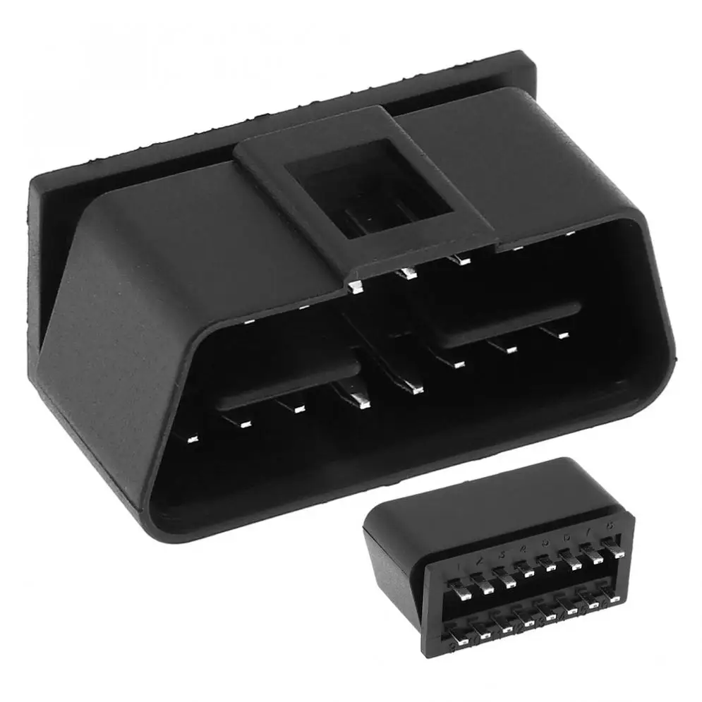 OBD II 24V квадратное отверстие черный 16 pin Мужской автомобильный удлинитель
