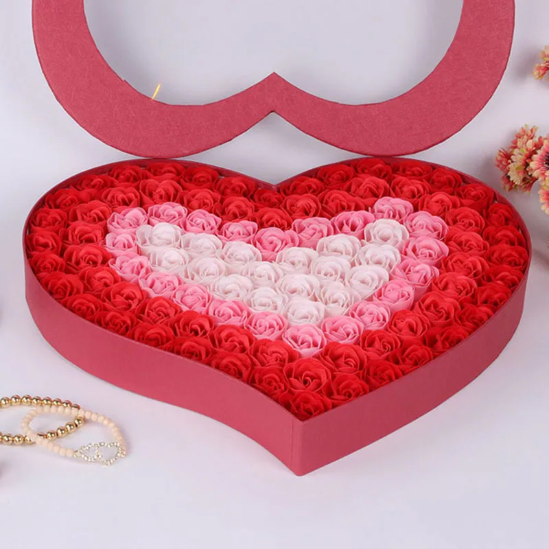 100 шт./компл. ванная комната ароматизированное мыло в форме цветка лепестки роз